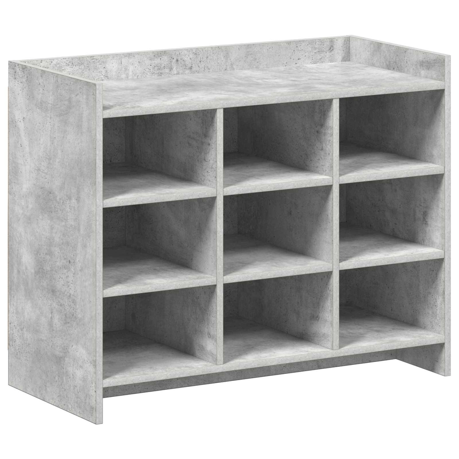 Skoskab i betongrå - konstrueret træ, 85 × 39,5 × 70 cm