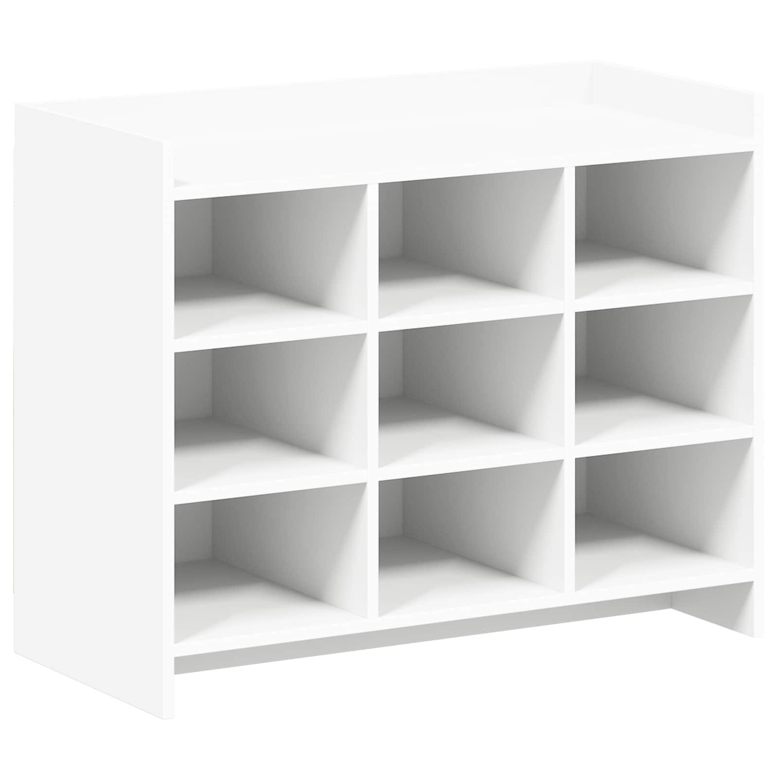 Sko skab med opbevaring Hvid 85 x 39,5 x 70 cm Konstrueret træ