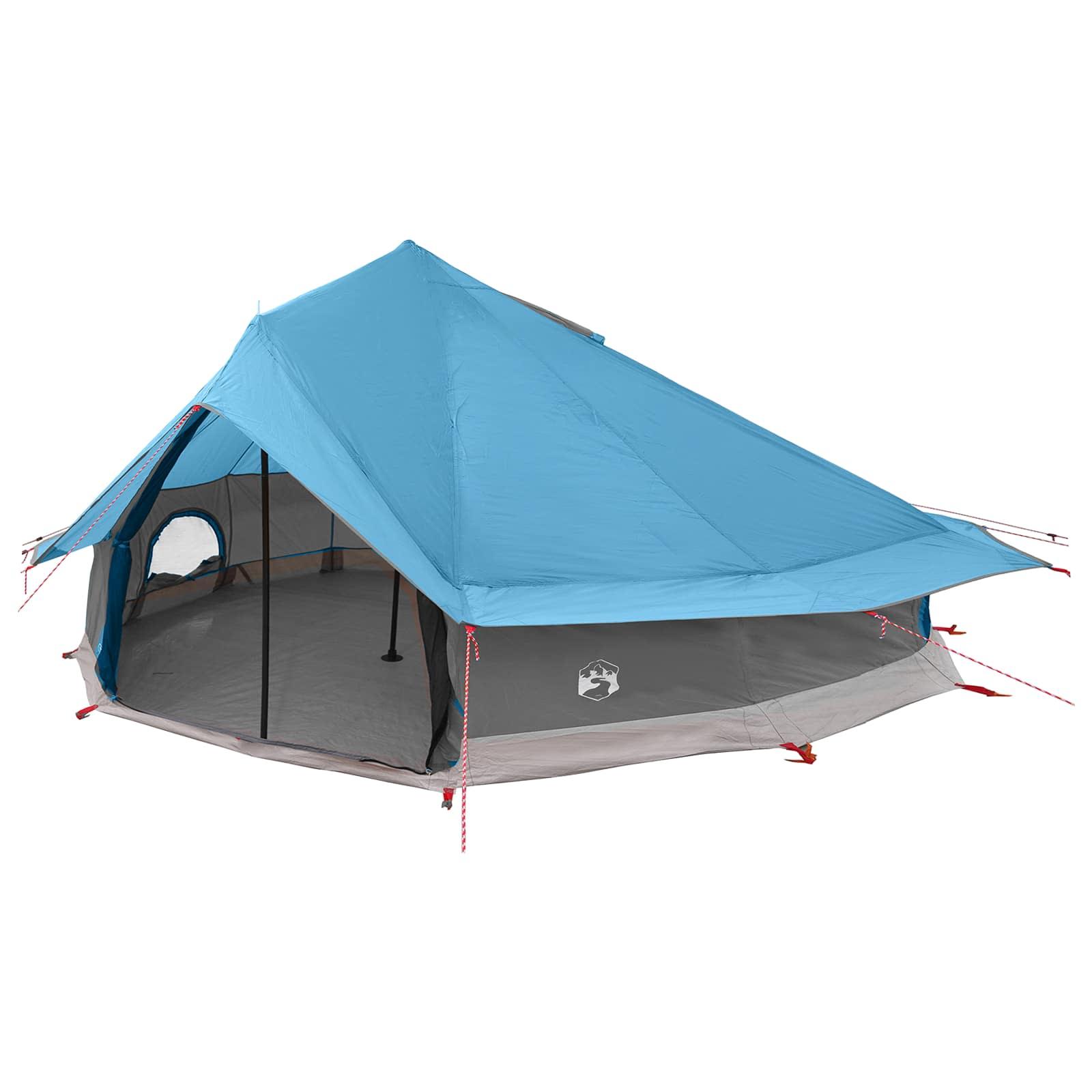 Tipi telt med tag - Blå 800 × 800 × 430 cm, polyester og stål