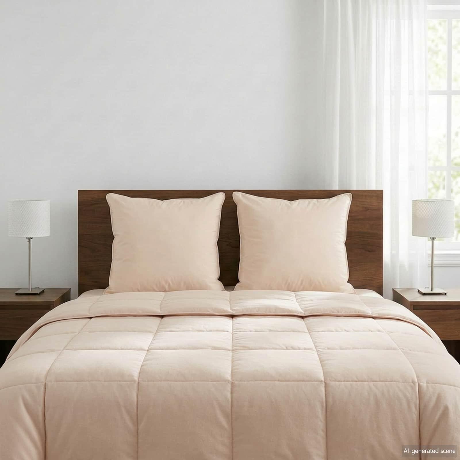 Hovedpude 2 stk Beige 60 x 60 cm Kapok Fiber