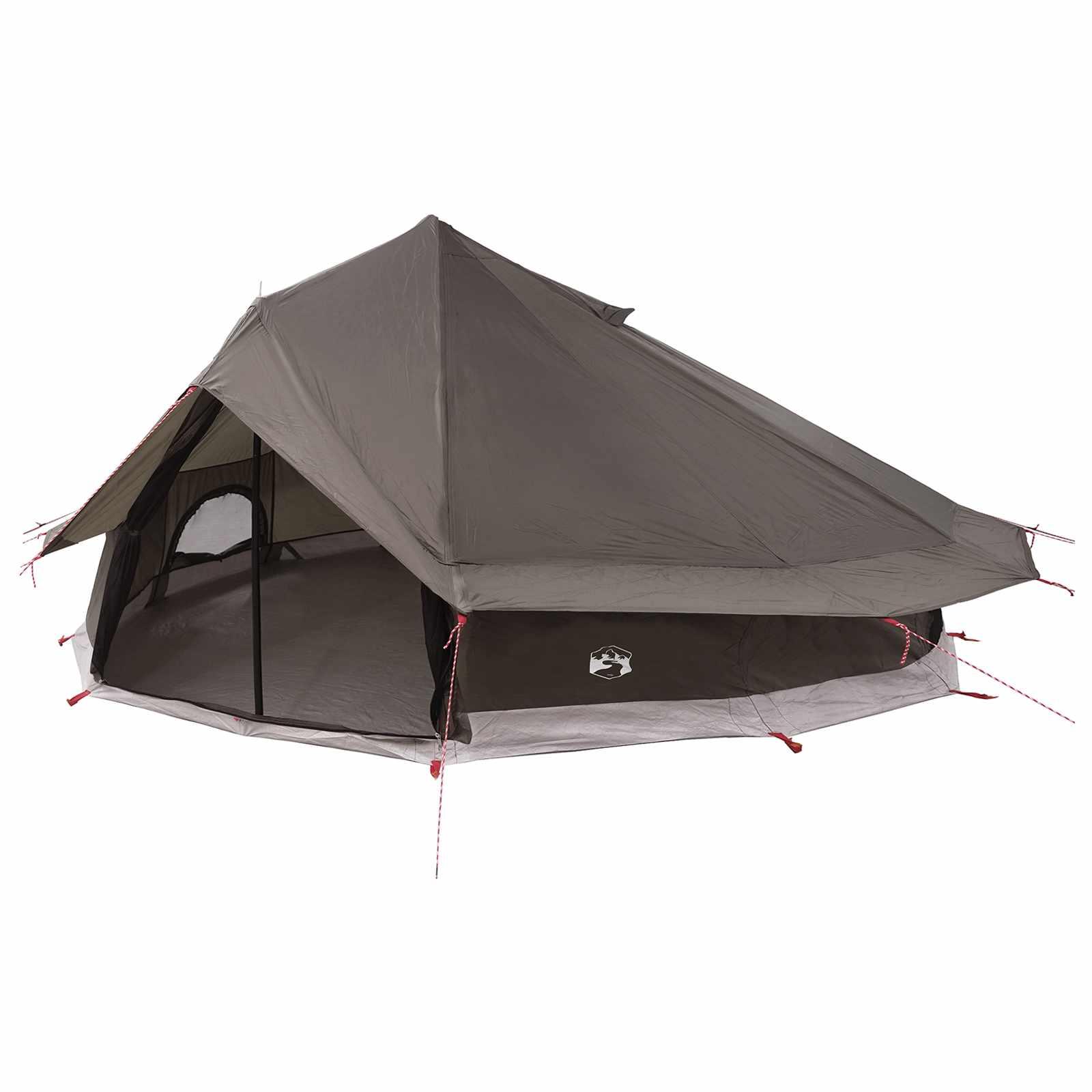 Tipi telt med tag Brun Grå 800 x 800 x 430 cm Polyester og Stål