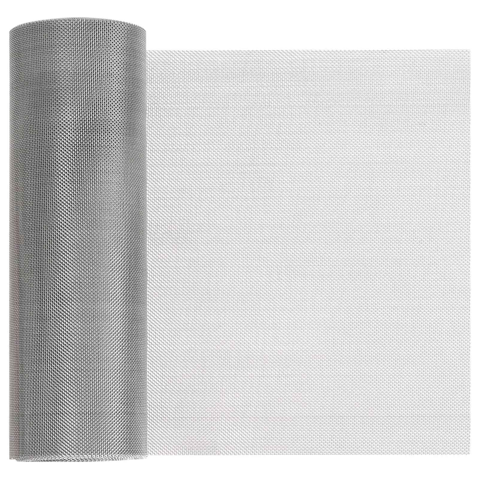 Netskærm 20 × 500 cm - 30 mesh rustfrit stål 201, sølv