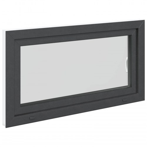 Kældervindue RISOR 110 x 70 cm PVC og glas Antracit