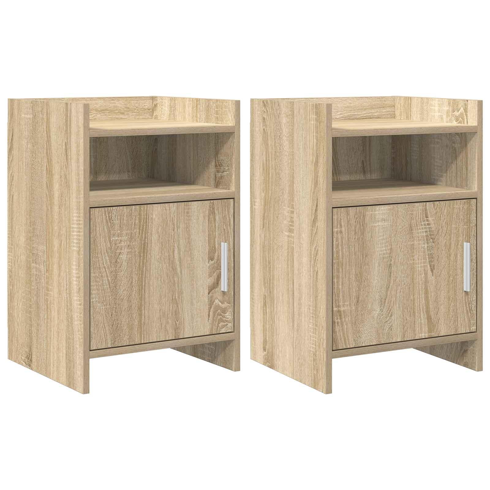 Sengeborde 2 stk Sonoma-eg 40 x 36 x 60 cm Konstrueret træ
