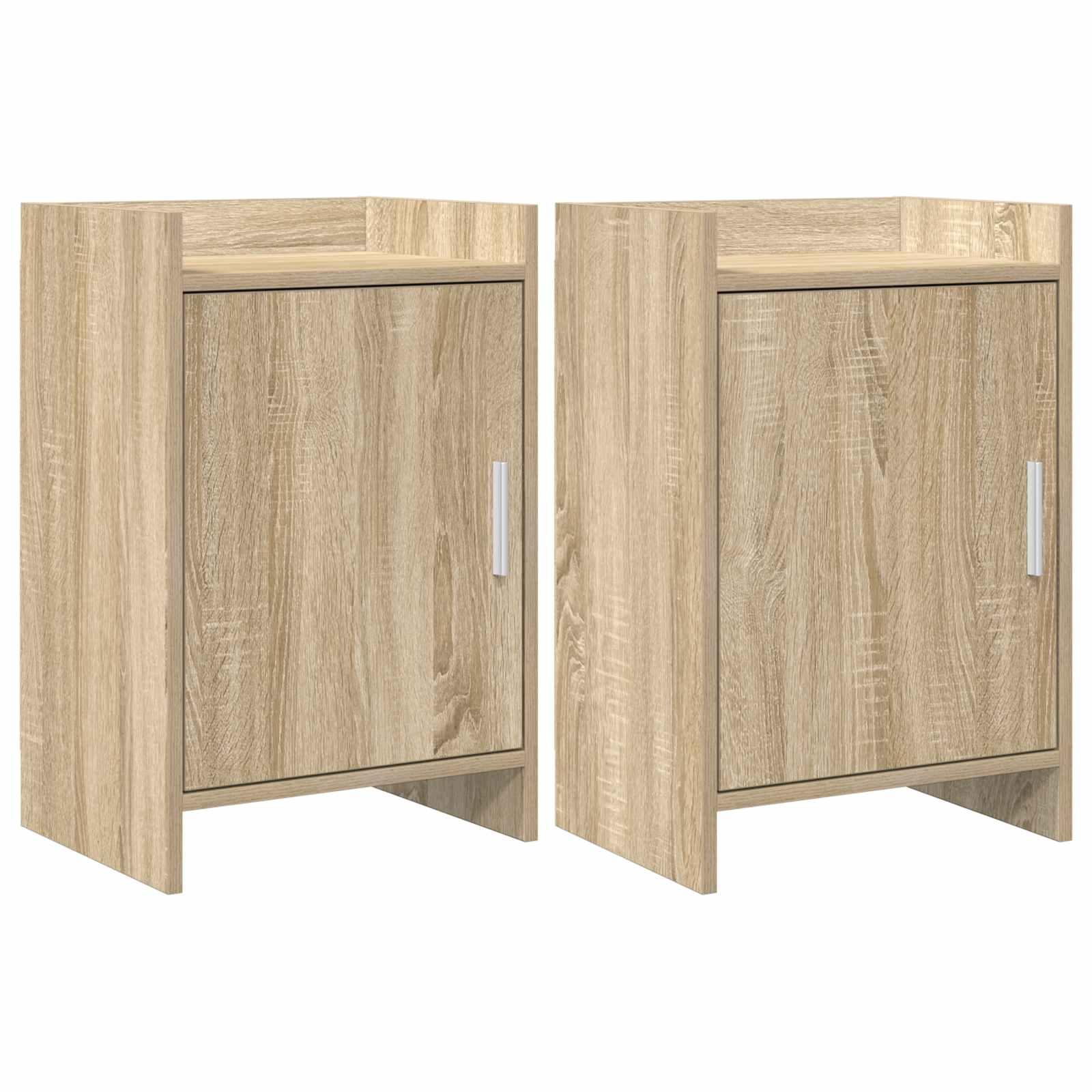 Sengeborde 2 stk Sonoma-eg 40 x 30 x 60 cm Konstrueret træ