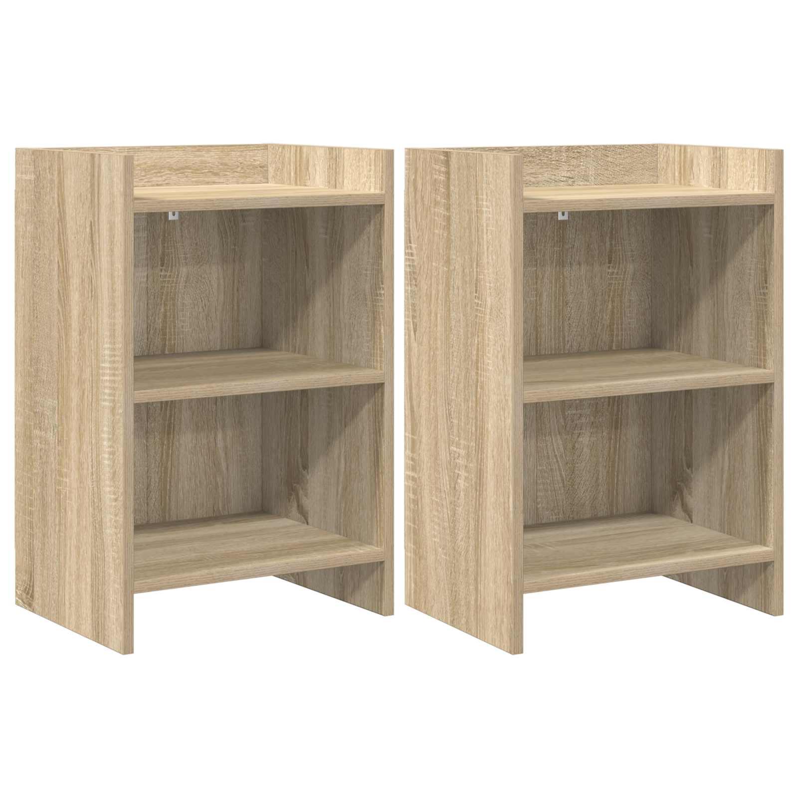 Sengeborde 2 stk Sonoma-eg 40 x 30 x 60 cm Konstrueret træ