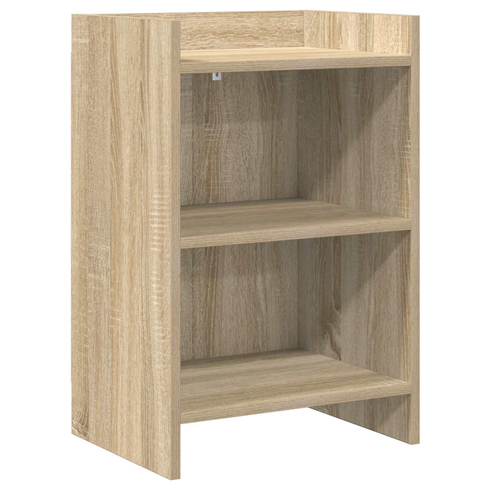 Sengebord i sonoma-eg 40 × 30 × 60 cm - konstrueret træ, 2 hylder