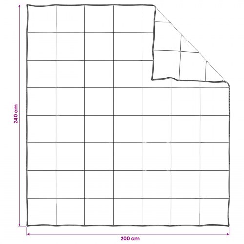 Dynebetræk Sæt med pude Hvid 200 x 240 cm Polyester, Bambus