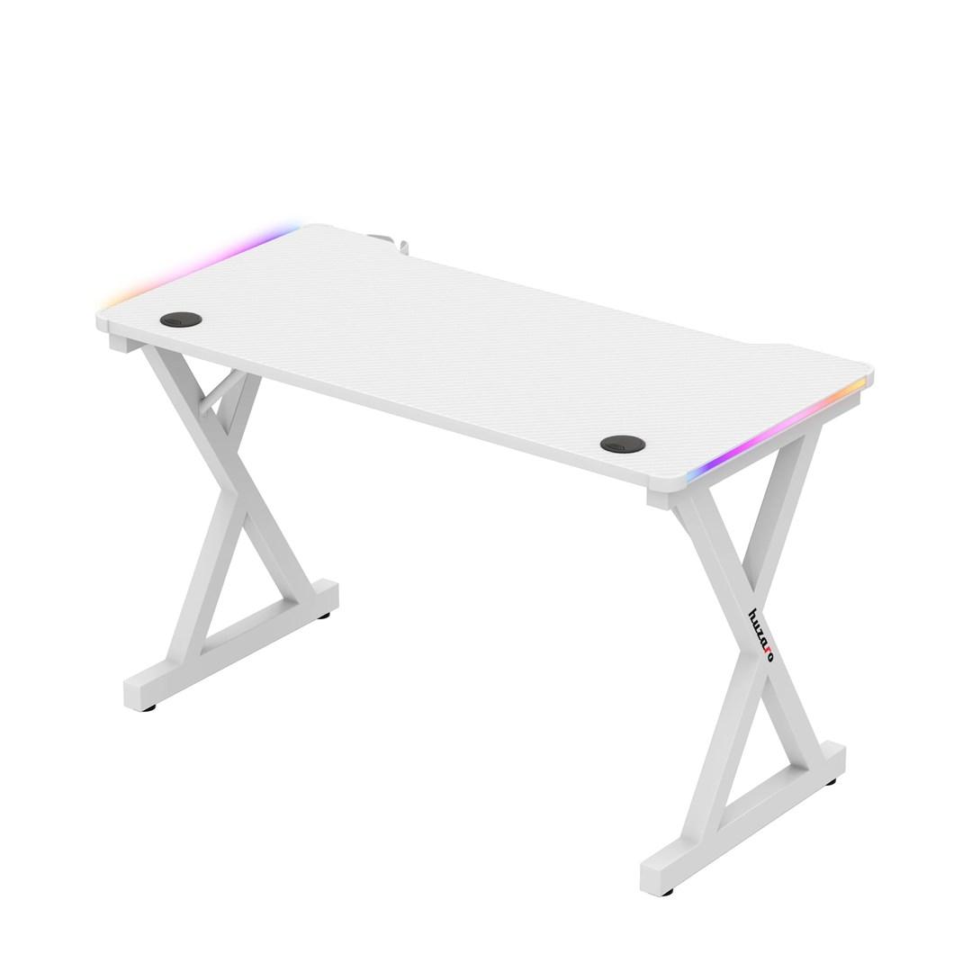 Huzaro Hero 2.3 RGB gamingbord - hvid, 120 × 60 cm
