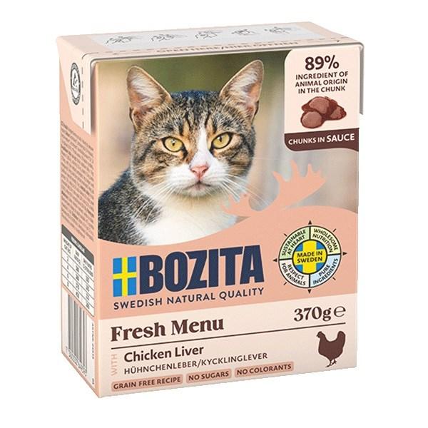 Bozita Fresh Menu - Kyllingelever i sauce vådfoder til kat, 370 g