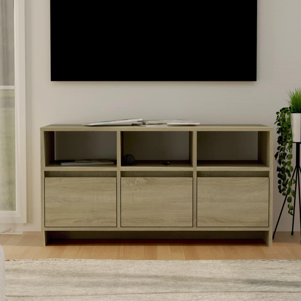 vidaXL tv-bord 102x37,5x52,5 cm konstrueret træ sonoma-eg