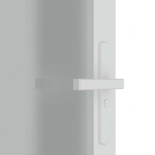 Indvendig dør 93 × 201,5 cm - mat glas og hvidt aluminiumsstel
