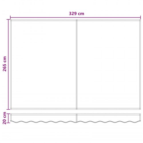 Udtrækkelig markise 350 x 250 cm - gråbrun