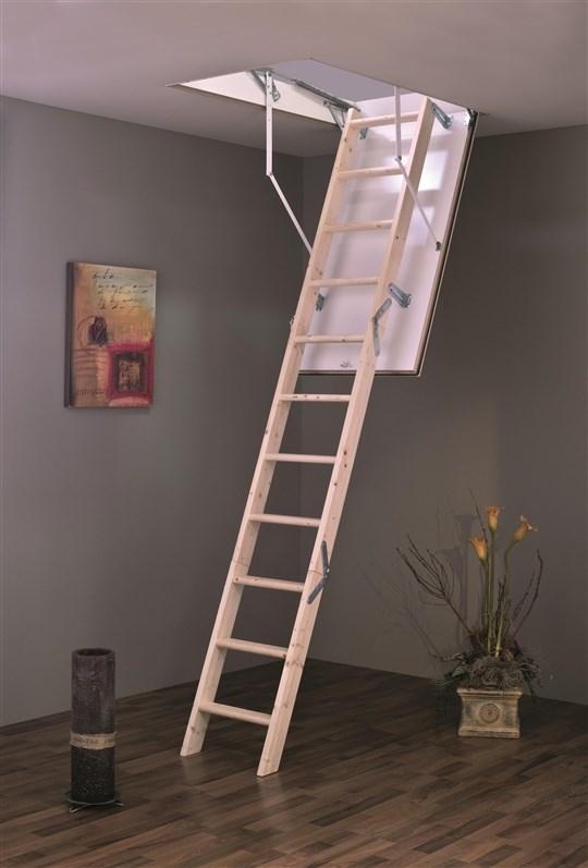 Lofttrappe MC Step 120 × 70 × 280 cm - sammenklappelig stige til loftsrum