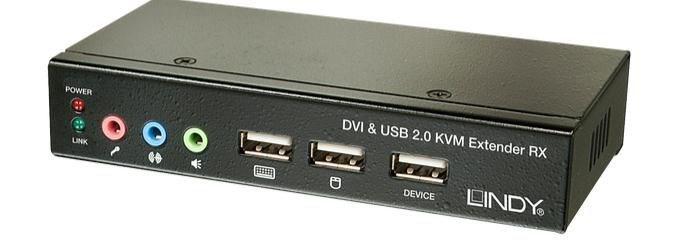 LINDY Cat6 KVM Extender Classic - DVI, USB & lyd, 50 m billede