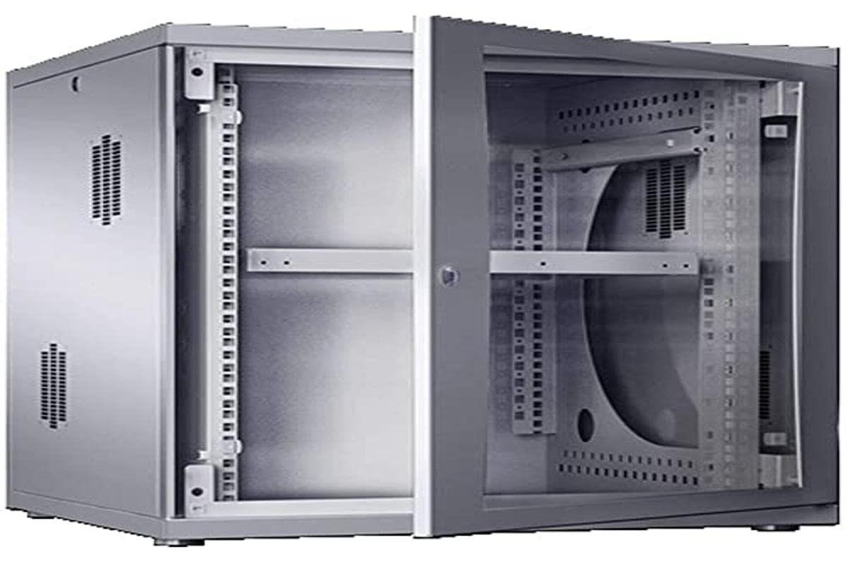 Rittal FlatBox DK vægskab 6HE - 19" profilskinner, 60×40 cm, grå billede
