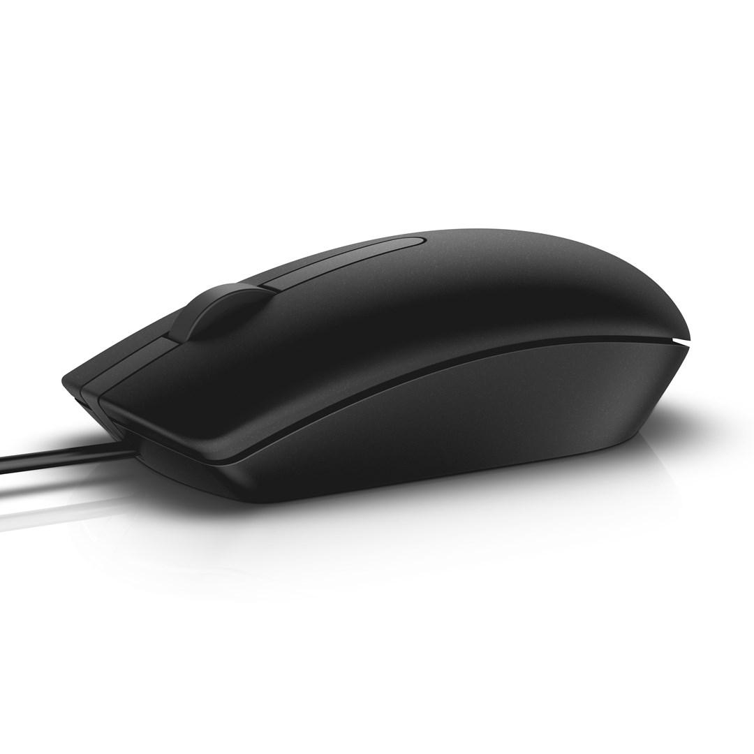 Dell MS116 kablet mus - USB Type‑A, optisk 1.000 DPI, ambidextrous
