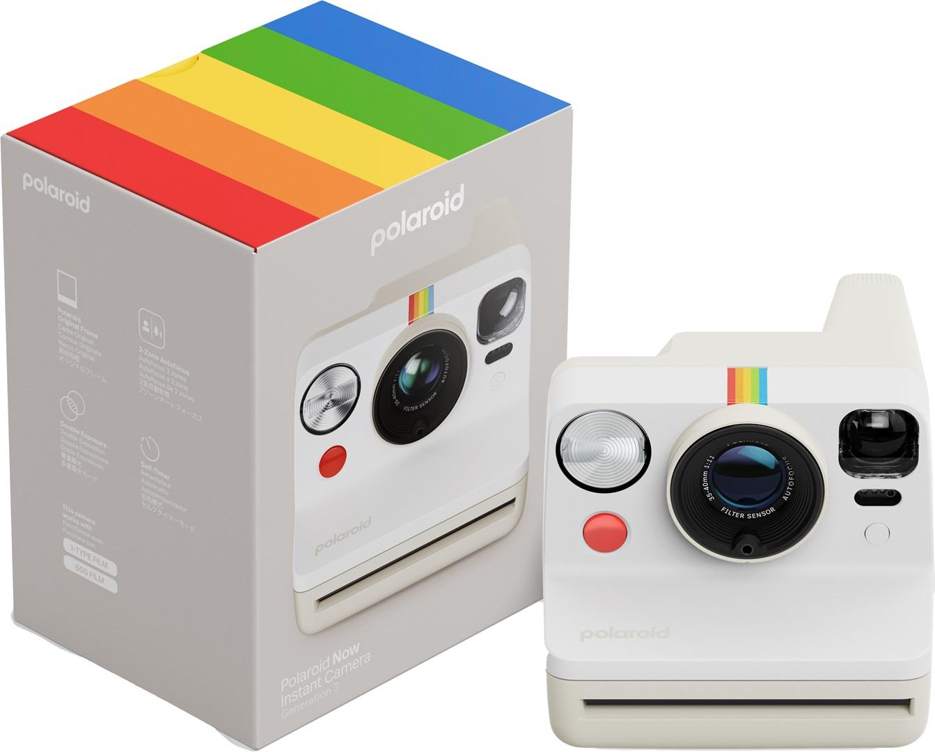 Polaroid Now Generation 3 - Instant kamera - objektiv: 95 mm - 103 mm - 600-type / i-Type pebble white
