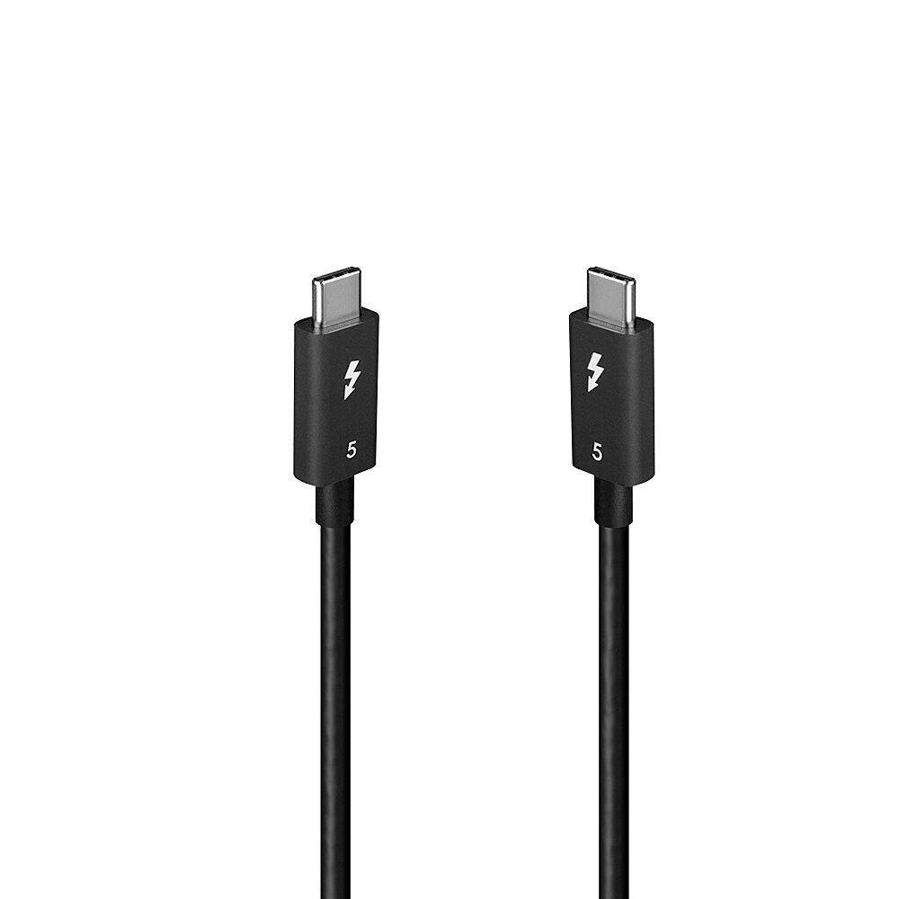 LINDY Thunderbolt 5 passivt kabel 1 m - USB-C til USB-C billede