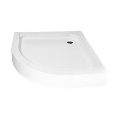 Kvartcirkelformet brusekar i akryl 80 × 80 × 16 cm - R550
