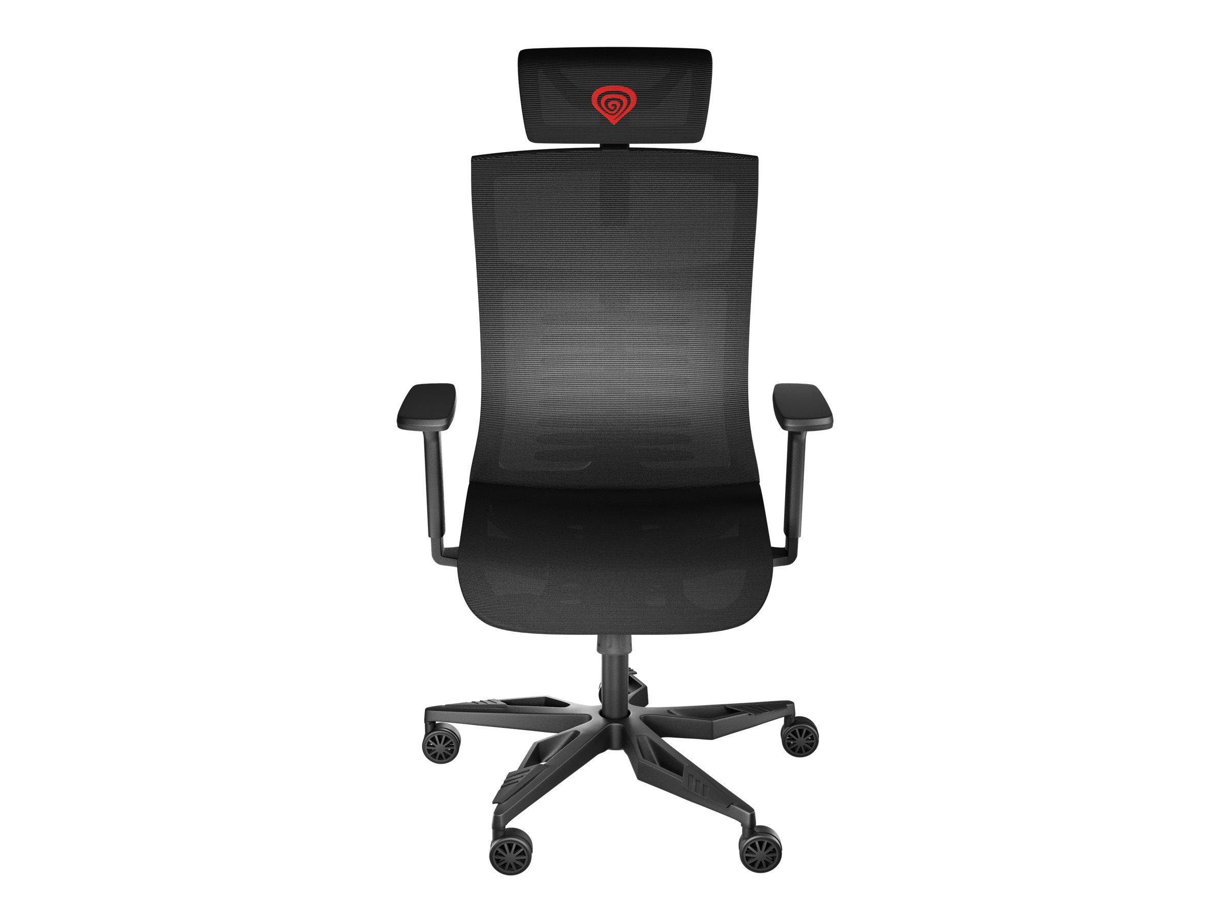 Genesis Astat 700 G2 - Spillestol - ergonomisk - armstøtter - T-formet - vippe - gittertekstil - sort