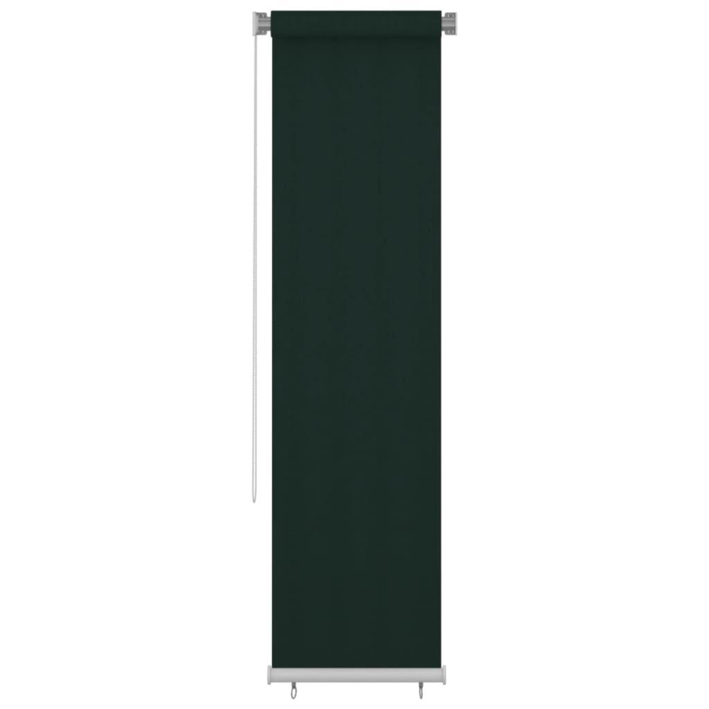 Udendørs rullegardin 60 × 230 cm i HDPE - mørkegrøn