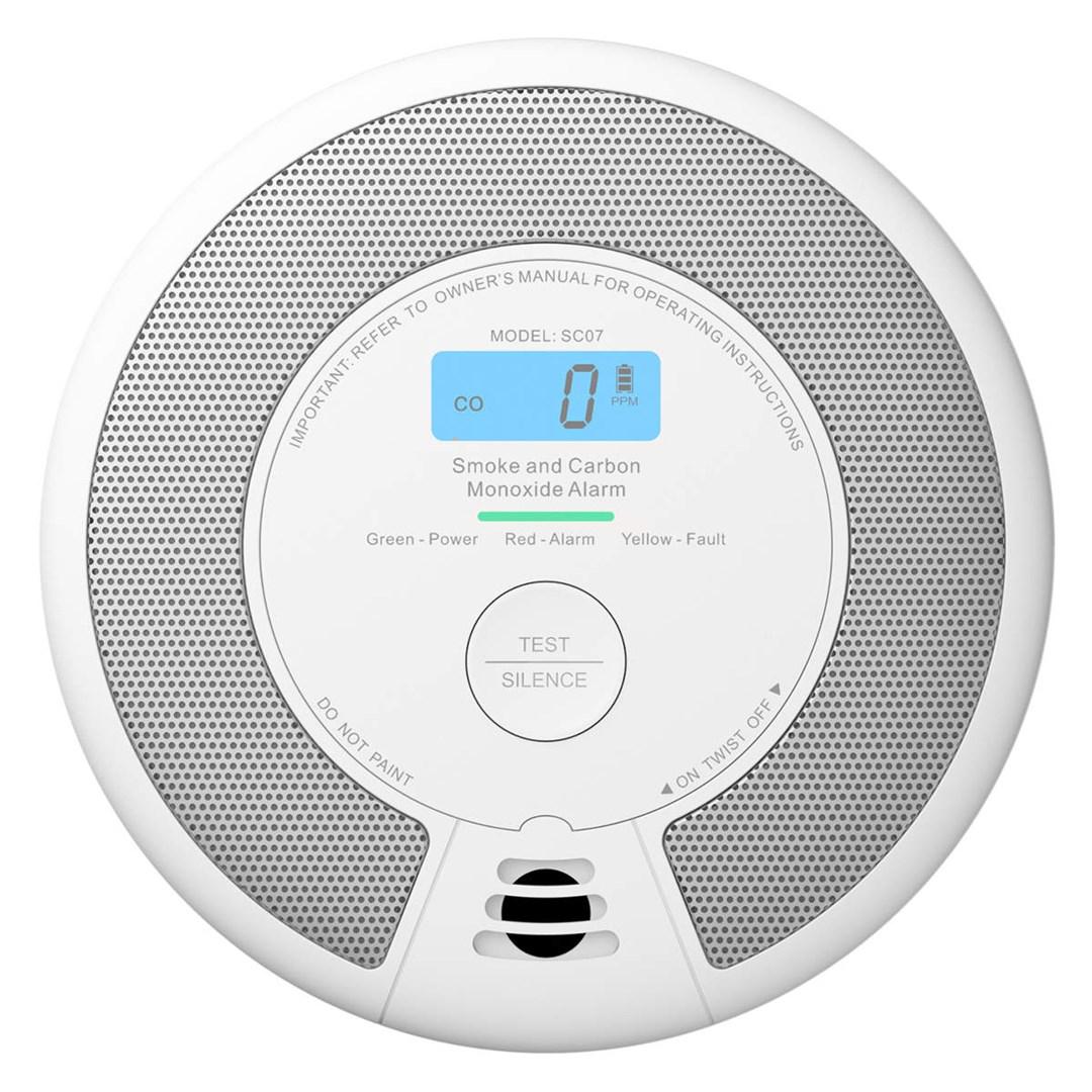 SC07 trådløs røg- og kuliltealarm - fotoelektrisk, sammenkoblingsbar, 85 dB