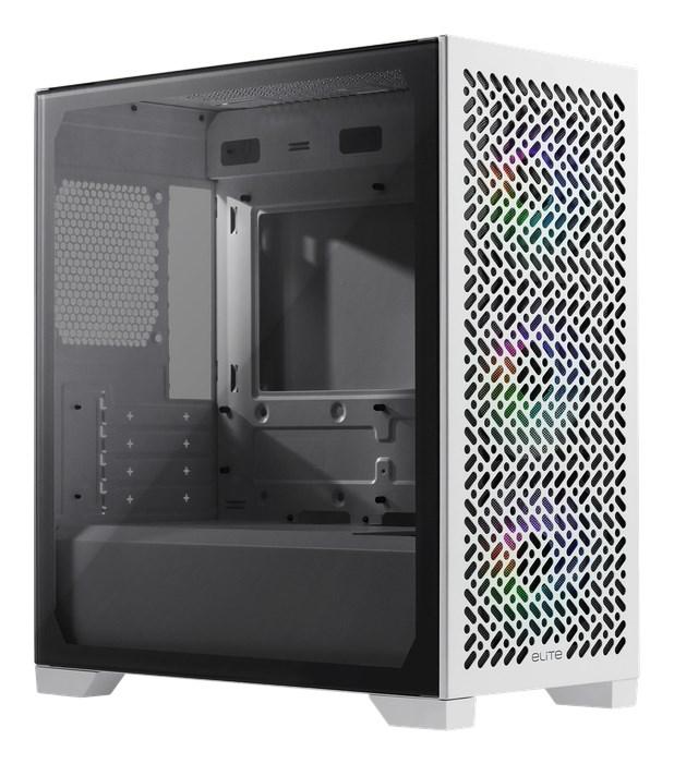Cooler Master Elite 302 Mini Tower - Hvid PC kabinet med glas og ARGB billede