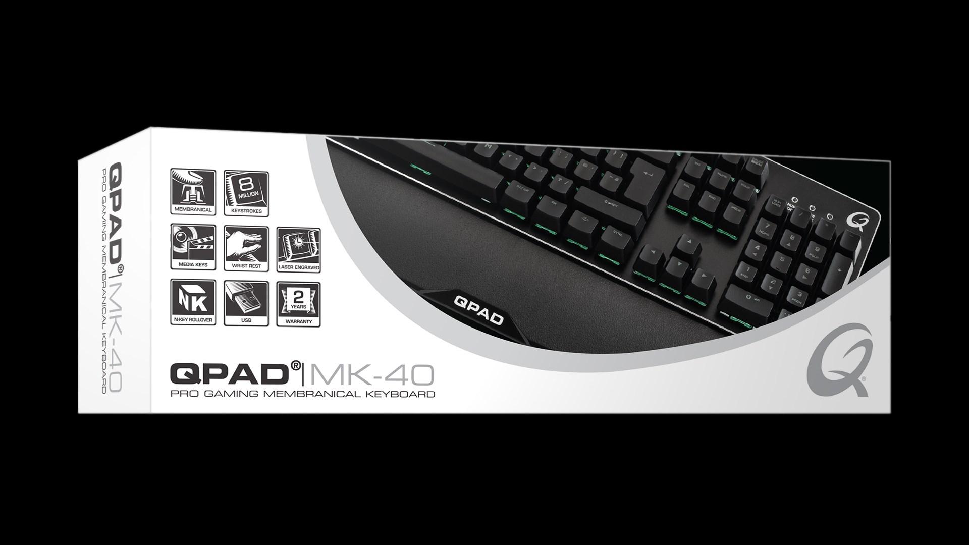 QPAD MK-40 gaming tastatur - USB, QWERTZ tysk, sort