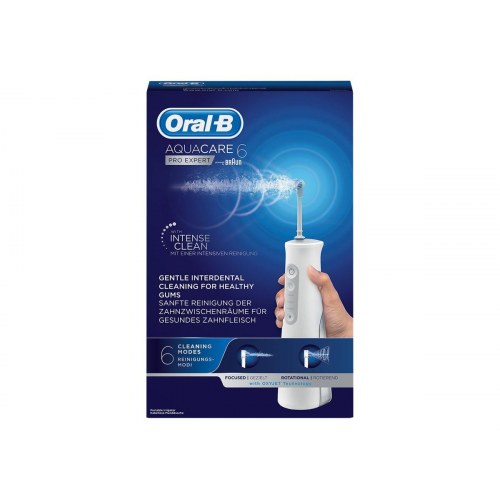 Oral-B Aquacare 6 Pro-Expert trådløs mundskyller - blå/hvid