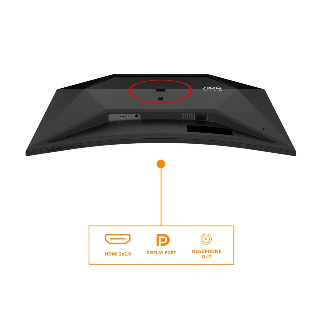 AOC G4 C32G4Z 31,5" buet gaming-skærm - Full HD, 260 Hz, sort/rød billede