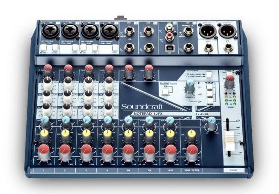 Soundcraft Notepad‑12FX mixer - kompakt mikserbord med effekter og USB