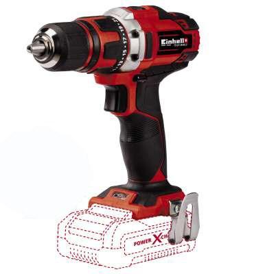 Einhell TE-CD 18/40 Li-Solo akku boremaskine/skruemaskine - 18 V, 1.500 o/min, sort/rød, 1,1 kg
