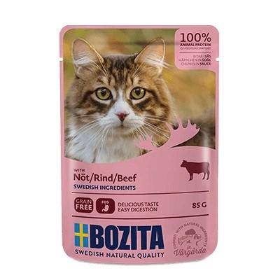 Bozita vådfoder til kat - Okse, 85 g (pose)