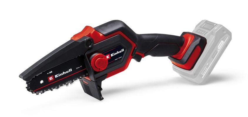 Einhell GE-PS 18/15 Li BL-Solo - batteridrevet mini-motorsav, rød