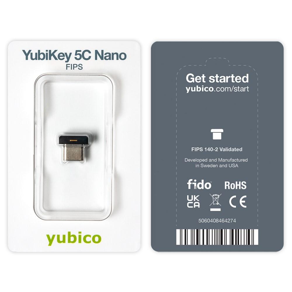 Yubico YubiKey 5C Nano FIPS - USB-C sikkerhedsnøgle billede