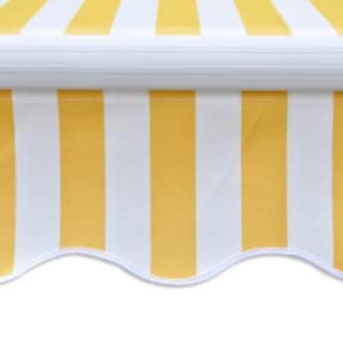 Foldemarkise motoriseret 600 cm gul/hvid