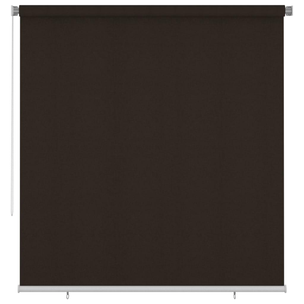 Udendørs rullegardin 220 × 230 cm - HDPE, brun