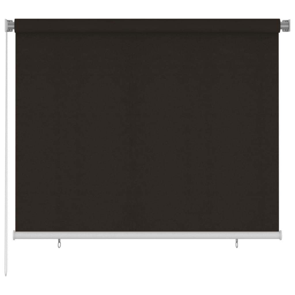 Udendørs rullegardin 180 × 140 cm - HDPE, brun