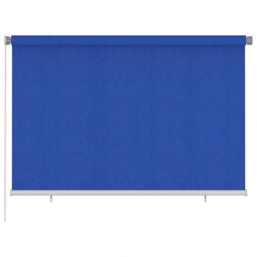 Udendørs rullegardin 220 × 140 cm i HDPE - blå