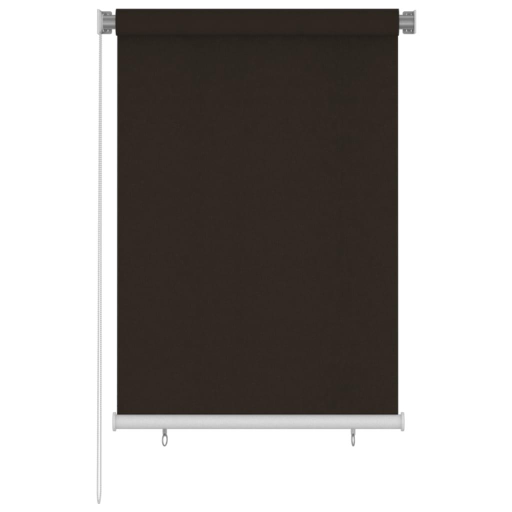 Udendørs rullegardin 100 × 140 cm - HDPE, brun