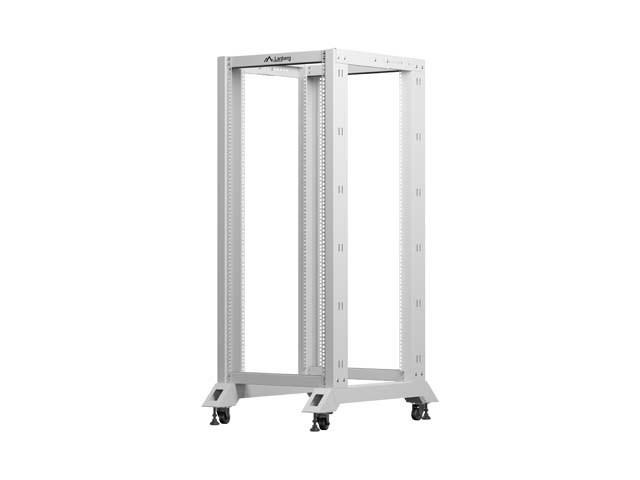Lanberg OR01-6827-S open rack 19" - 27U, 600 × 800 mm, grå