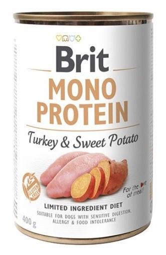 Brit Mono Protein Kalkun & Sød kartoffel - vådfoder til hunde 400 g billede