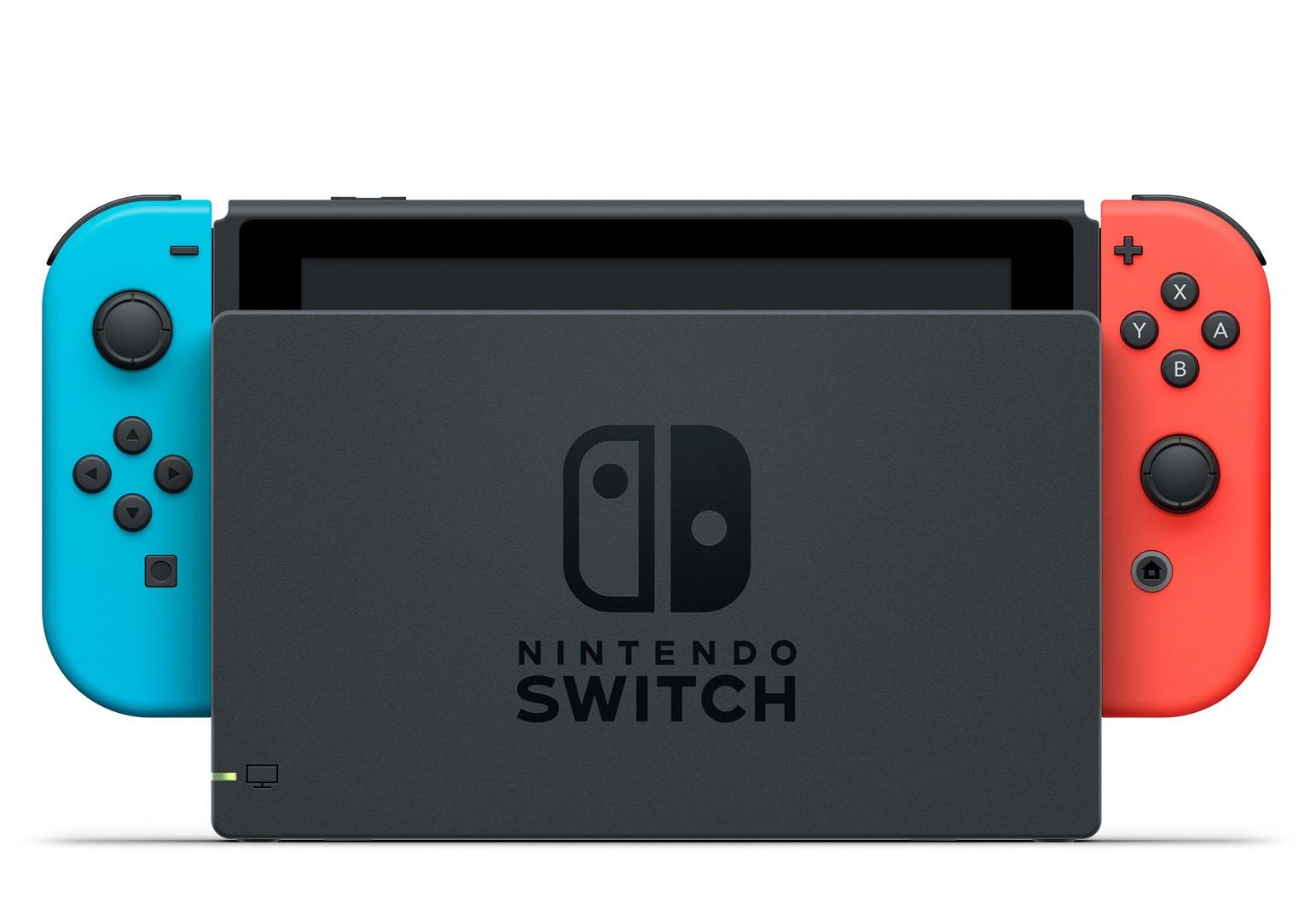 Nintendo Switch - Spillekonsol 6,2" Touch, 32 GB - Blå/Rød/Grå
