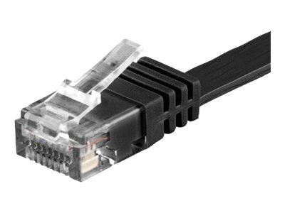 Goobay RJ45 netværkskabel CAT 6 UTP, fladt - 20 m, sort billede