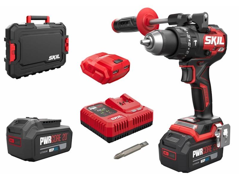 Skil 3085XP 20V børsteløs kombiboremaskine - sæt med batteri, lader og kuffert