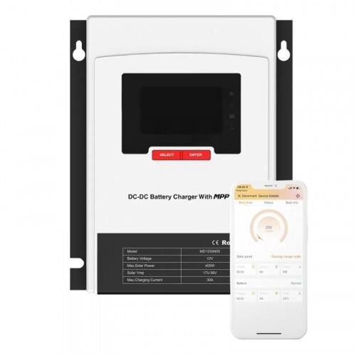 MPPT solcelleregulator / DC-DC batterilader 30A - SRNE MD1230N05