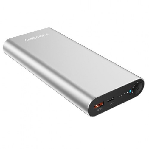 Powerbank 20.000 mAh med PD 100 W i aluminium - RealPower PB-20000PD Pro