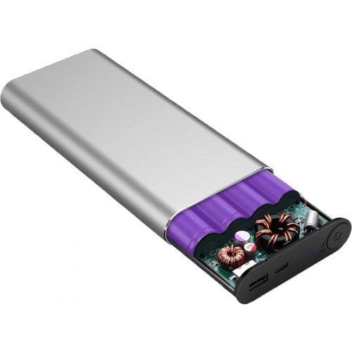 Powerbank 20.000 mAh med PD 100 W i aluminium - RealPower PB-20000PD Pro