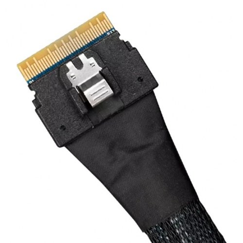 Icy Dock MB206L-B SAS-kabel 0,5 m - sort (SlimSAS 8i til 2× Oculink 4i)